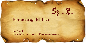Szepessy Nilla névjegykártya